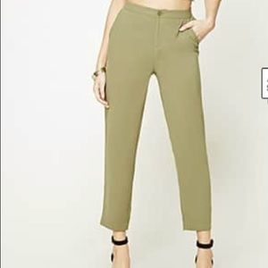 Green straight legged pants